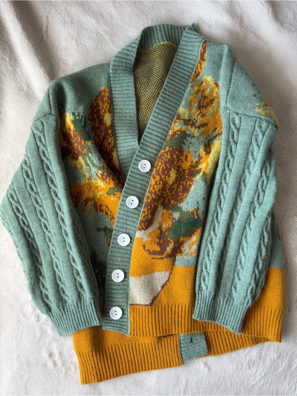 Van Gogh Button Cardigan Knitwear